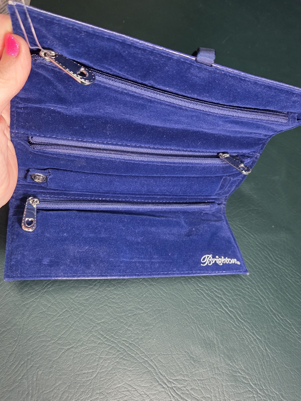 Brighton Nautical Print Roll Pouch - White & Blue - Picture 4 of 9